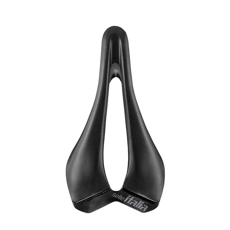 Selle Italia SLR Racing Replica road saddle with sleek design and lightweight construction, shown from the side view.