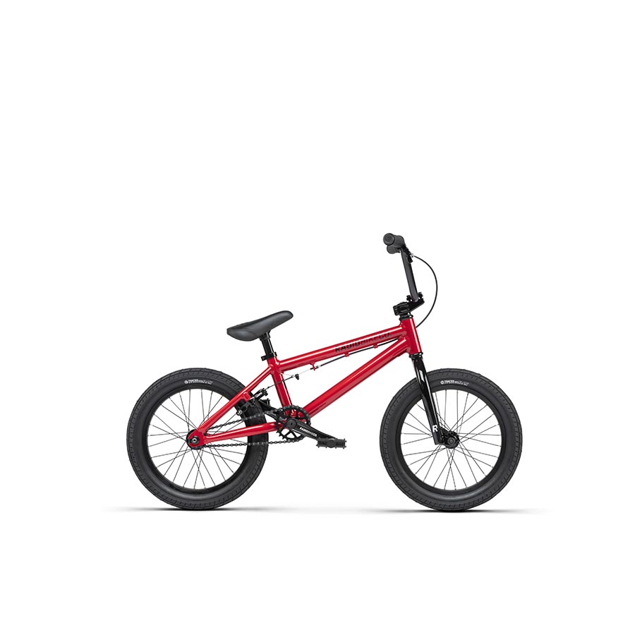 Radio BMX bicycle with colorful dice graphic design on the frame, showcasing a vibrant BMX bike for riding and tricks.