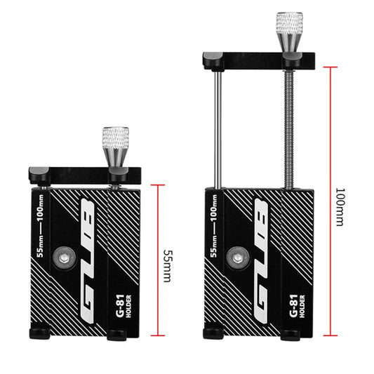G81 holder and flex with dimensions on a white background