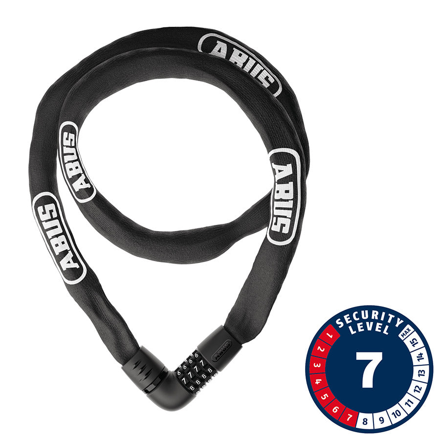 Abus Tresor 6807C black chain lock, 85cm length, heavy-duty security lock for bikes and outdoor equipment