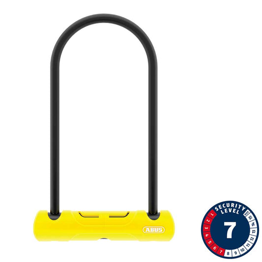 Abus Ultra 402 U-Lock with durable steel shackle and key lock mechanism for bike security.