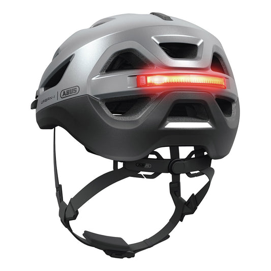 Abus Urban-I 4.0 ACE recreational and commuter helmet in graphite silver with adjustable fit, designed for urban cycling.