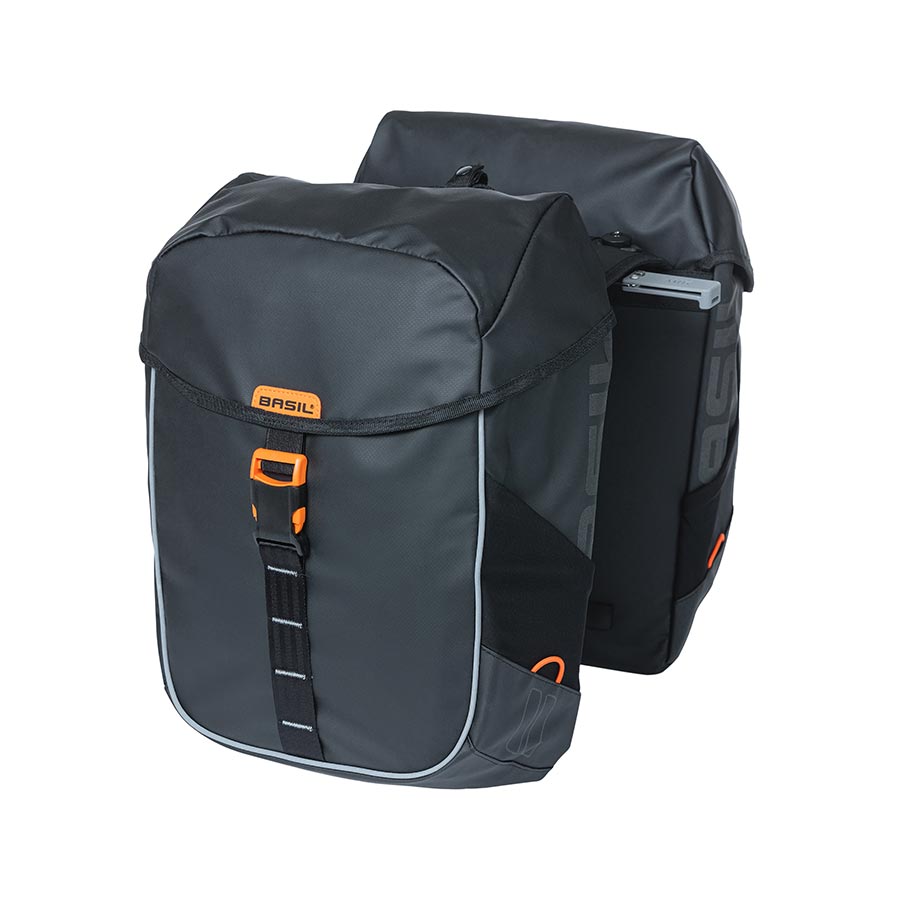 Basil, Miles MIK, Pannier, 34L, Black/Slate