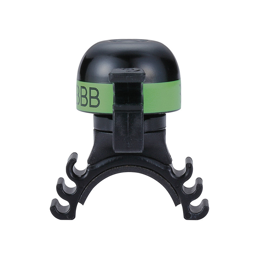 BBB Cycling BBB-16 MiniFit bell and horn set in black and white with compact design for bike safety and alerting.