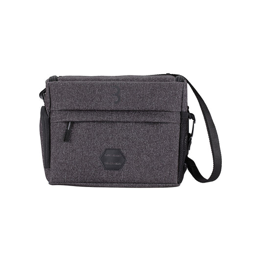 BBB Cycling BSB-139 FrontPack handlebar bag, 5.5L grey, mounted on bike handlebar for convenient storage during rides.