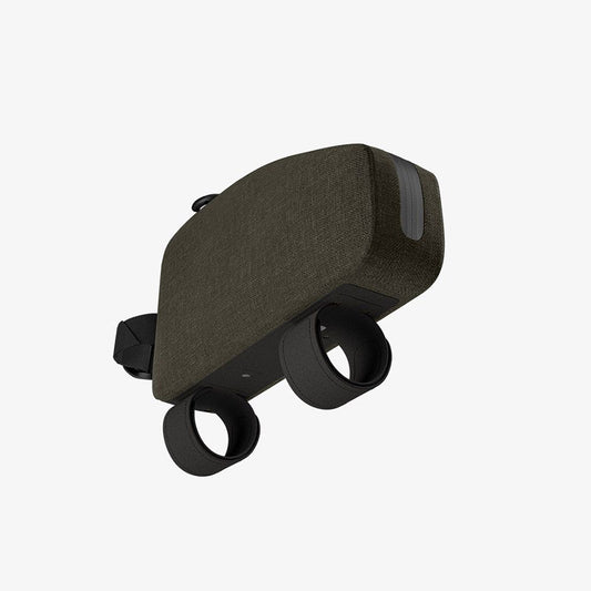 Black Brooks Scape Top Tube Bag Bolt for bicycles, compact and secure storage for cycling essentials on the top tube.