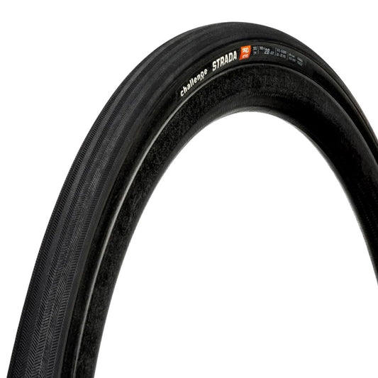 Challenge Strada Pro TLR road tires, 700x28, tubeless-ready, tanwall, folding, high-performance cycling tires, close-up view