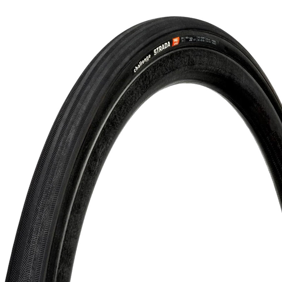 Challenge Strada Pro TLR Road Tires 700x28 with tanwall, tubeless-ready, folding, 300 TPI for high-performance cycling.
