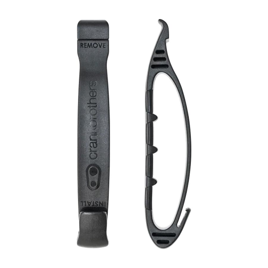 Crankbrothers Speedier Lever for tube and tire repair, showing a durable bike tire lever in bright orange color.
