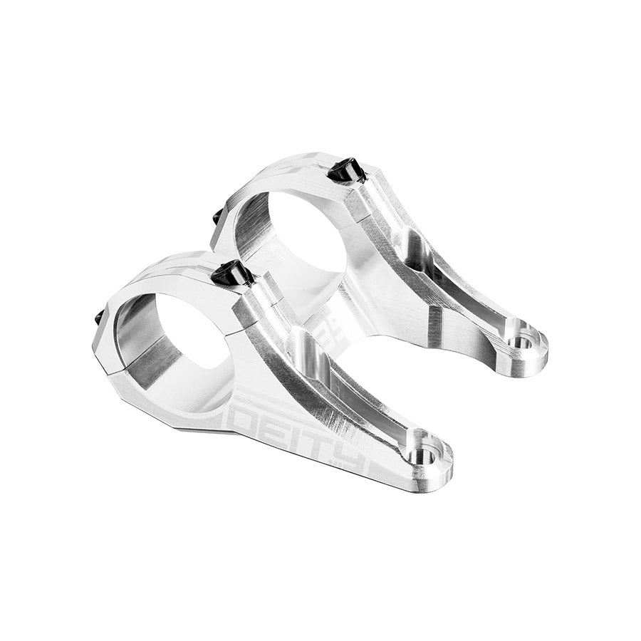 Deity Intake direct mount stem for 31.8mm handlebars, black aluminum mountain bike stem with sleek design