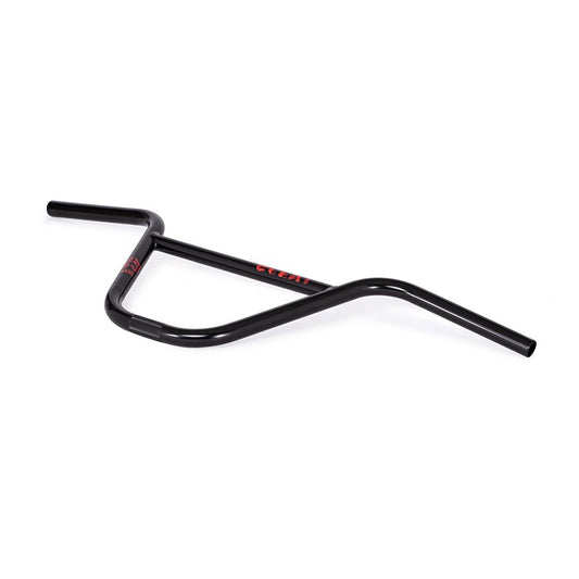 Eclat BMX controller handlebars in black with 22.2mm rise for BMX bikes, showcasing the handlebar design and branding.