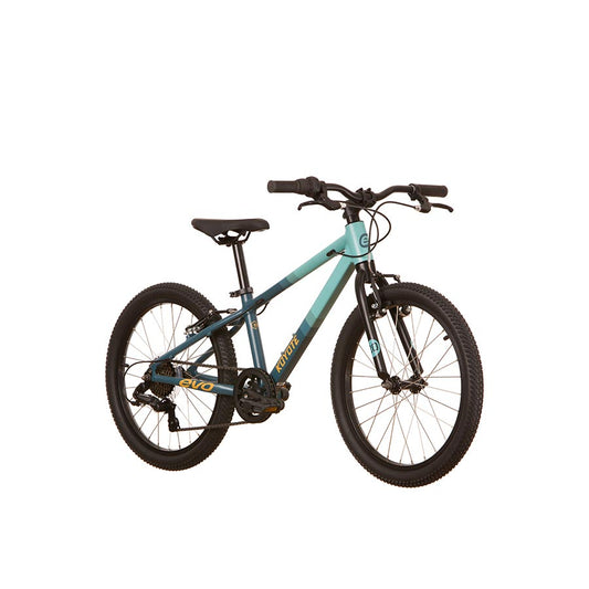 Gray Evo Koyote 20 7S kids and youth bicycle with a sturdy frame and adjustable seat, designed for young riders.
