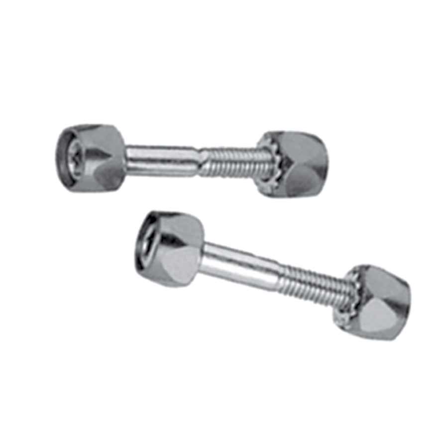 Silver Evo Cr-Mo and aluminum seatpost binder bolt, lightweight and durable bike component for secure seatpost attachment.