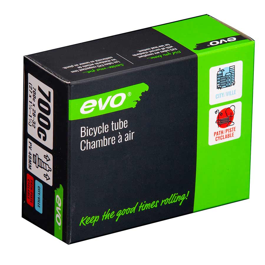 EVO, Presta, Tube, Length: 48mm, 700C, 23-25C