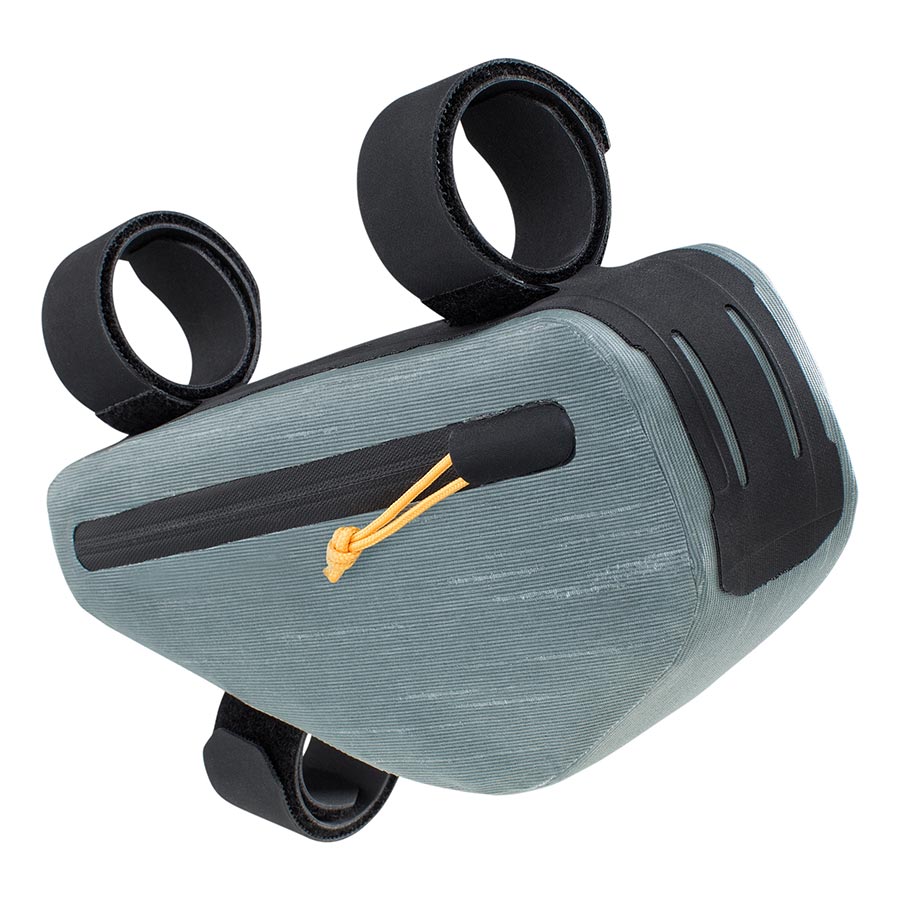 EVOC Multi Frame Pack WP frame bags in carbon grey, compact 1-2L storage for bike frame mounting, durable and lightweight.