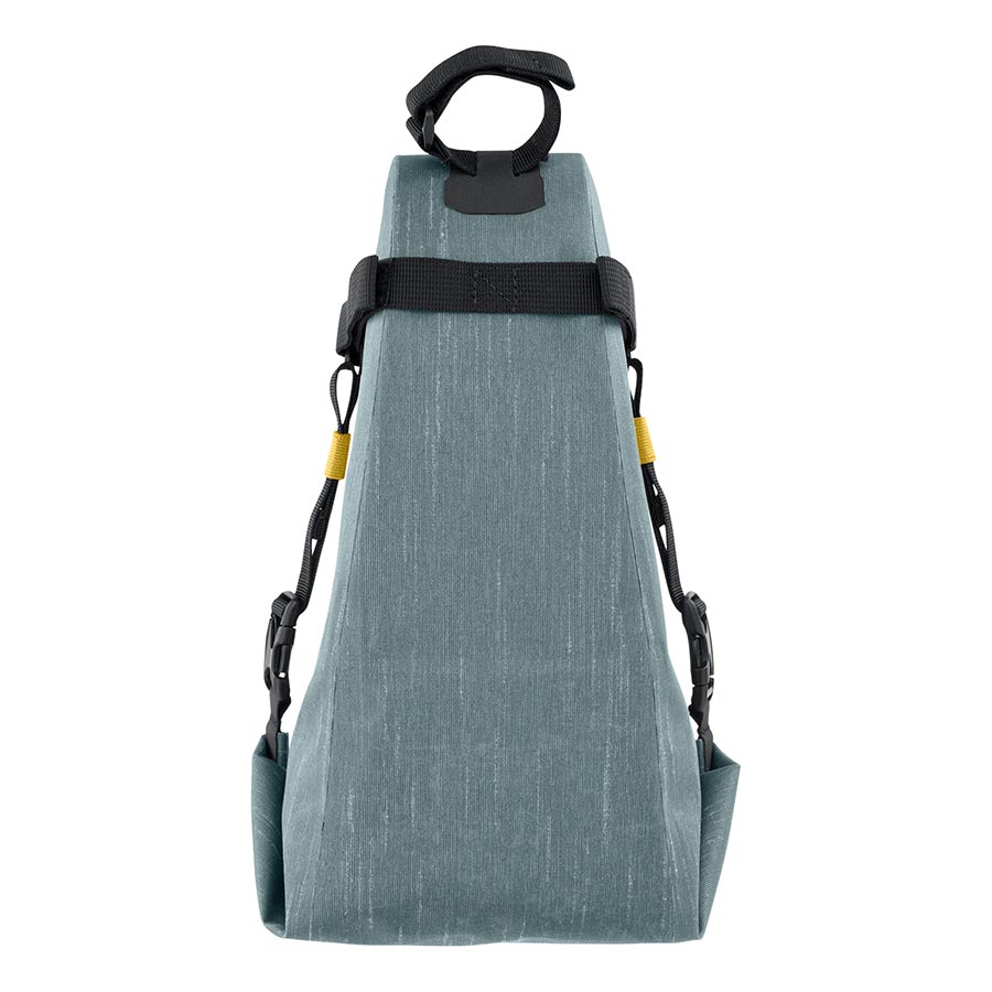 EVOC Seat Pack WP seat bag in carbon grey, 2L capacity, designed for bike saddle storage with waterproof features.