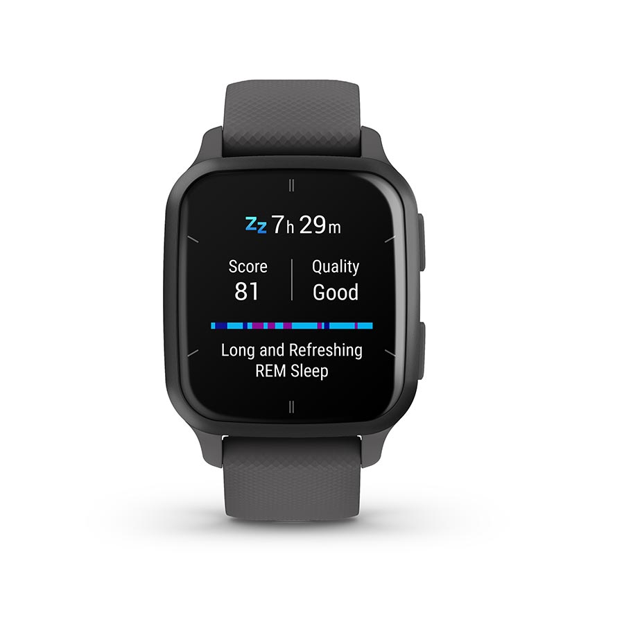 Garmin, Venu Sq 2, Watch, Watch Color: Shadow Grey, Wristband: Shadow Grey - Silicone