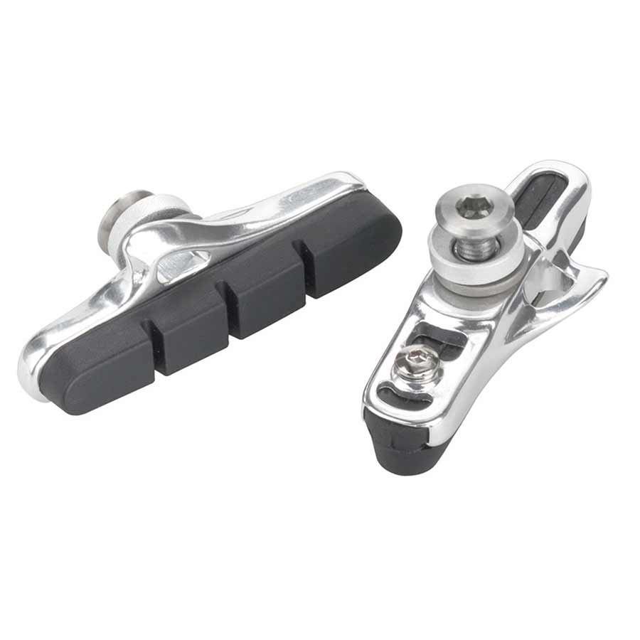 Jagwire, Road Pro S Lite, Road brake pads with inserts (SRAM/Shimano), Power compound, Silver, Pair