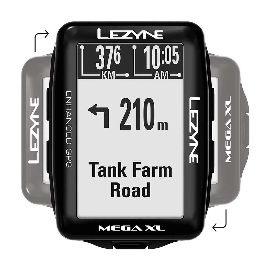 Lezyne, Mega XL, Computer, Computer Only, Black