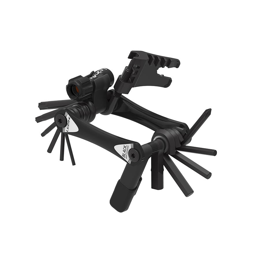 Lezyne RAP II Multi-Tools with 6 tools in black, compact and versatile bike repair multi-tool for cycling repairs