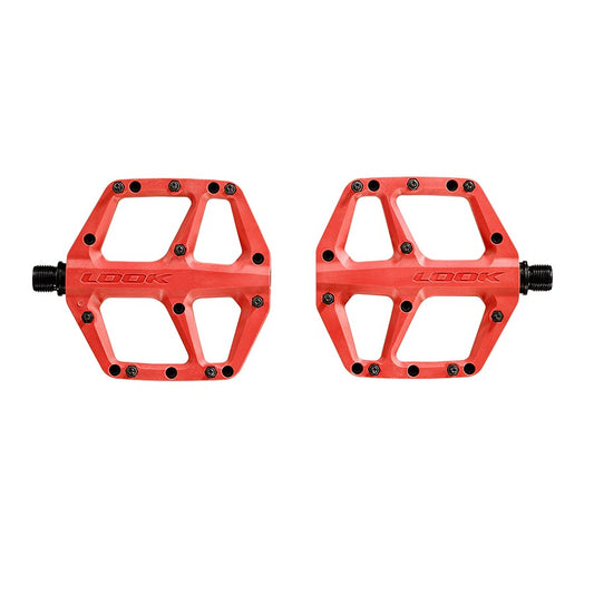 Look, Trail Fusion, Platform Pedals, Body: Composite, 9/16'', Red, Pair
