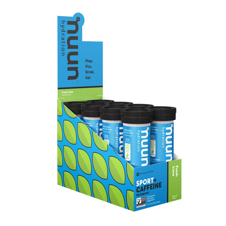 Nuun, Sport with Caffeine, Drink Mix, Fresh Lime, Box of 8, 10 servings