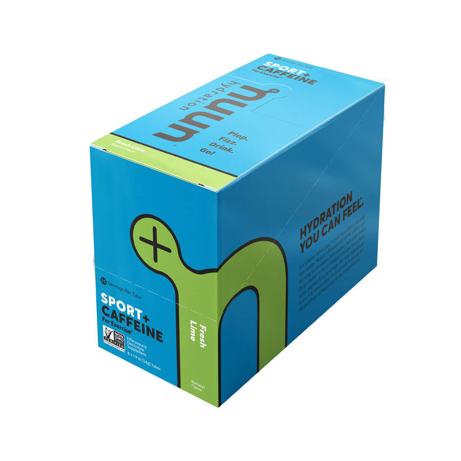 Nuun, Sport with Caffeine, Drink Mix, Fresh Lime, Box of 8, 10 servings