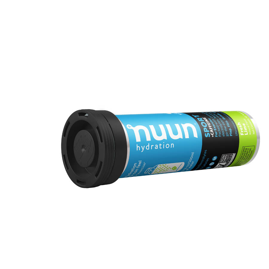Nuun, Sport with Caffeine, Drink Mix, Fresh Lime, Box of 8, 10 servings