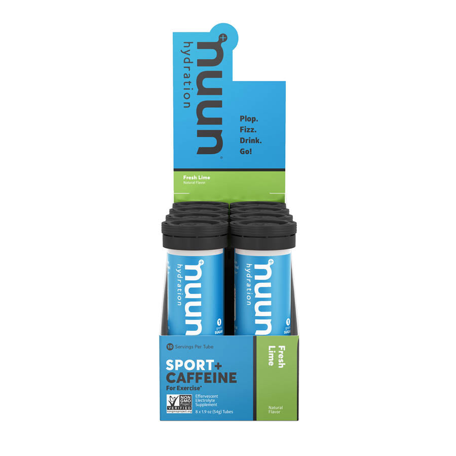 Nuun, Sport with Caffeine, Drink Mix, Fresh Lime, Box of 8, 10 servings