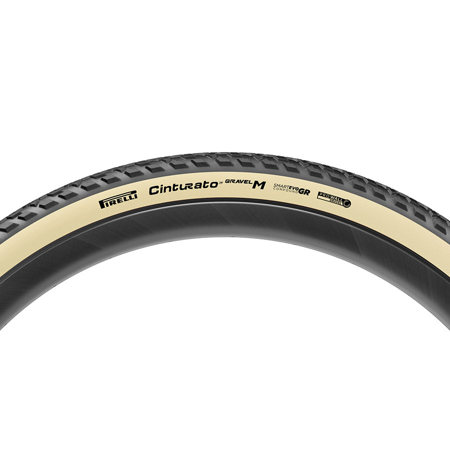 Pirelli Cinturato Gravel M HP-Line gravel tire 700x40c with tubeless-ready design, black rubber, and gravel riding features.