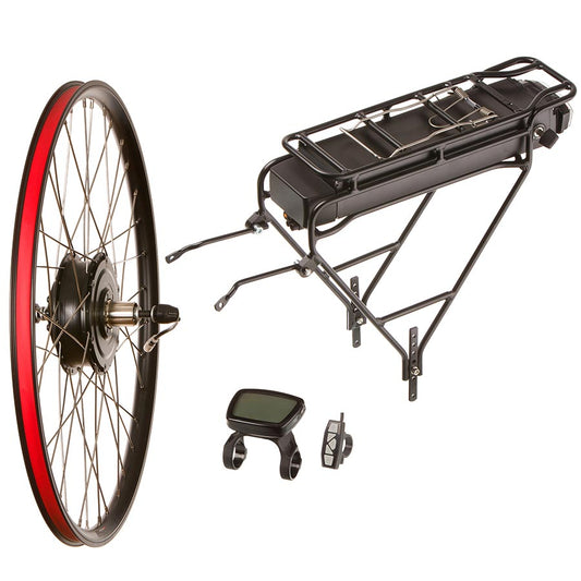 Promovec, Rear Rack Electric Assist Conversion Kit, 700C, Rim color: Black, ERF included