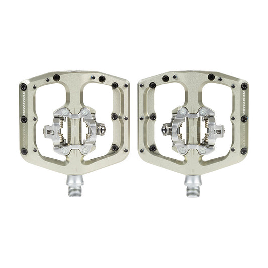Renthal Revo-DHC clipless MTB pedals in black, durable design for mountain biking performance and secure foot grip.