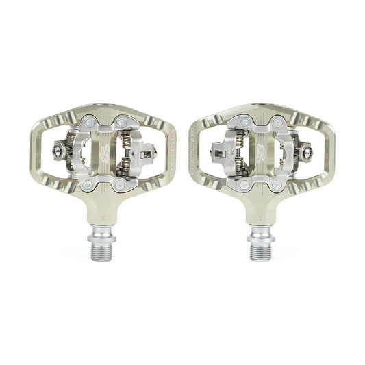 Renthal Revo-TRC clipless MTB pedals in black with metal clips and platform for mountain biking.