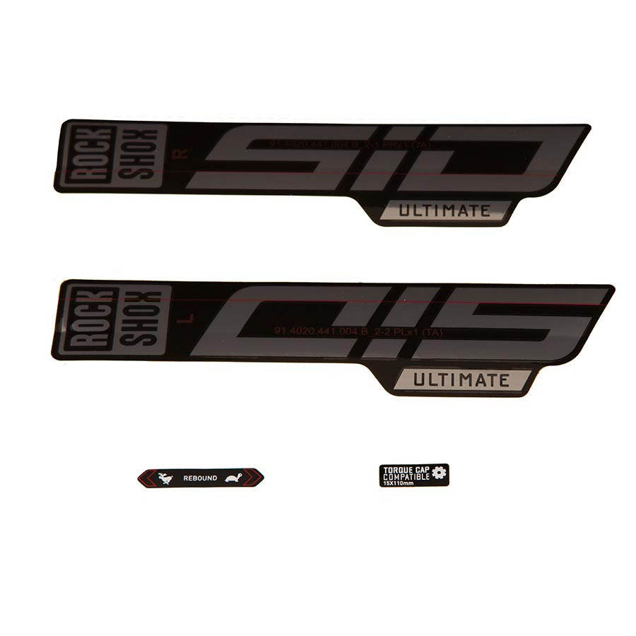 RockShox, SID 35 Ultimate Decal Kit, Gloss Polar for Blue Lowers