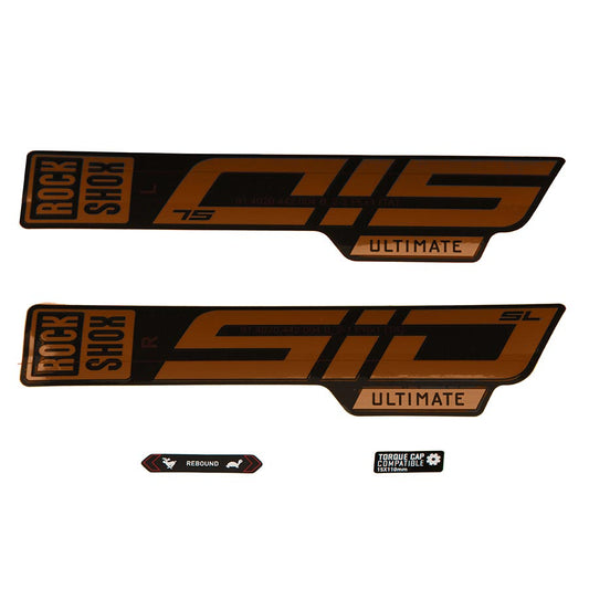 RockShox, SID SL Ultimate Decal Kit, Gloss Polar for Blue Lowers