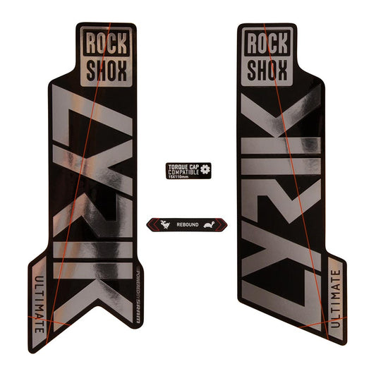 RockShox, Lyrik Ultimate Decal Kit, Matte Copper for Gloss Black Lowers