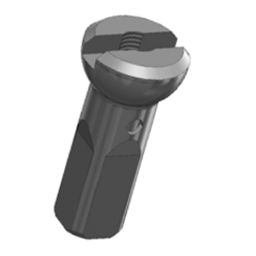 Sapim, Polyax Aluminum Self Lock, Nipples, Silver, 2mm, (14G), 14mm, Bag of 100