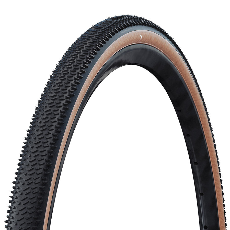 Schwalbe G-One R Pro gravel tires, 28x1.35, folding tubeless-ready with Addix Race V-Guard, black rubber tread.