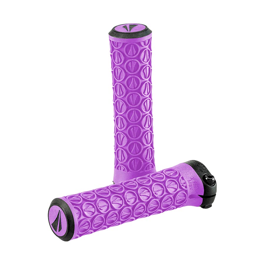 Pair of black SDG Components Slater Jr Grip grips for mountain bikes, featuring textured surface for secure handling.