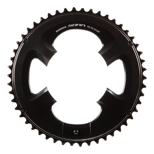 Shimano, Sora FC-R3000 34T, 4x110mm BCD, Chainring, Teeth: 34, Speed: 9, BCD: 110, Bolts: 4, Inner, Black