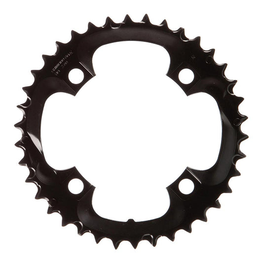 Shimano, Y1KN98040, 38T, 8sp, BCD: 104mm, 4 Bolt, Acera FC-M361, Middle Chainring, For 28/38/48, Steel, Black