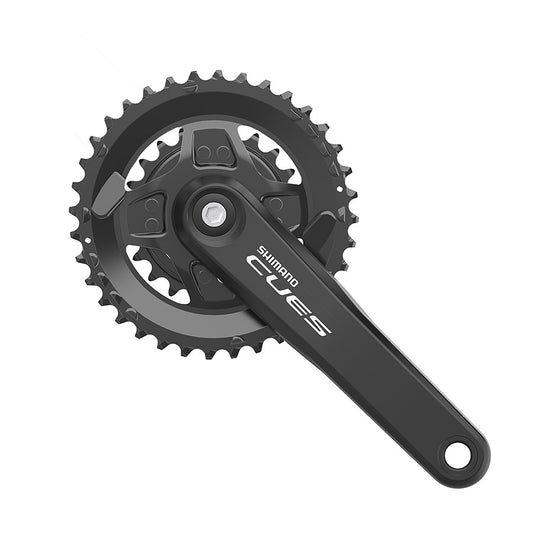 Shimano CUES FC-U4000-2 MTB crankset with 26-40T chainrings, 170mm black JIS boost crank for mountain biking.