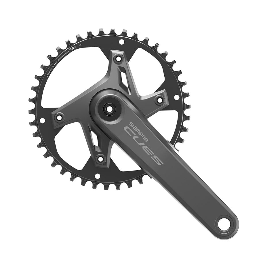 Shimano CUES FC-U6000-1 MTB crankset with 40T chainring, 170mm black boost crankset, Hollowtech II design for mountain biking.