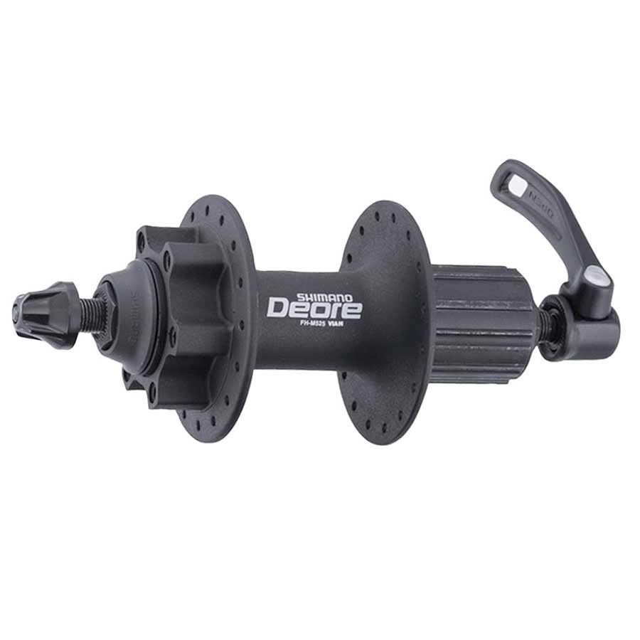 Shimano, Deore FH-M525A, Rear disc brake hub, 32H, 6-bolt, 135mm, QR, Black