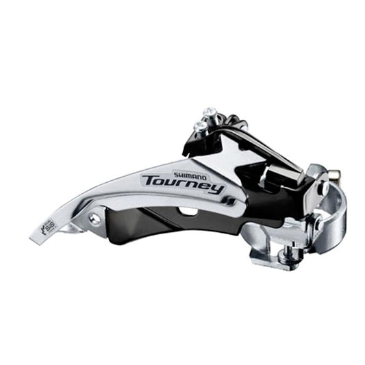 Shimano, Tourney FD-TY600, Front Derailleur, 3x6/7/8, Swing: Top, Cable Pull: Dual, Low 31.8/34.9mm, 42T Max