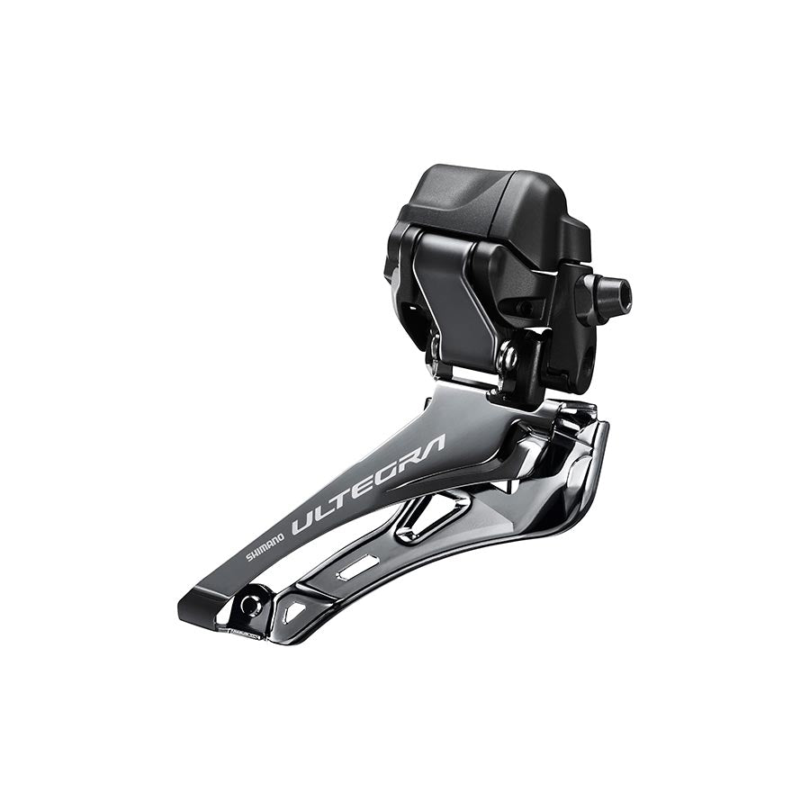 Shimano Ultegra FD-R8150 front derailleur for road bikes, 2x12-speed, with swing-down cable pull and braze-on mount.