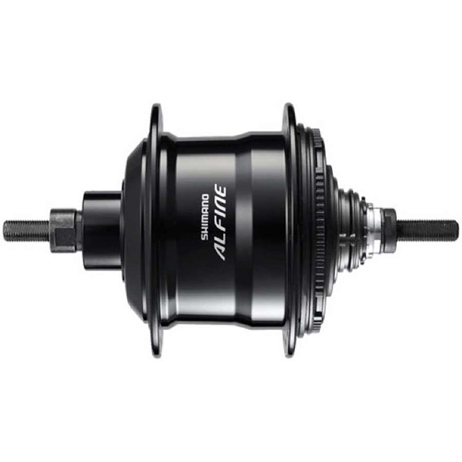 Shimano Alfine SG-S7001 internal gear hub, 8-speed, black, 32h, center lock, for bicycle rear wheel.