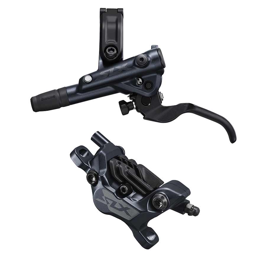 Shimano, SLX BL-M7100/BR-M7120, MTB Hydraulic Disc Brake, Front, Post mount, Disc: Not included, 444g, Black, Set