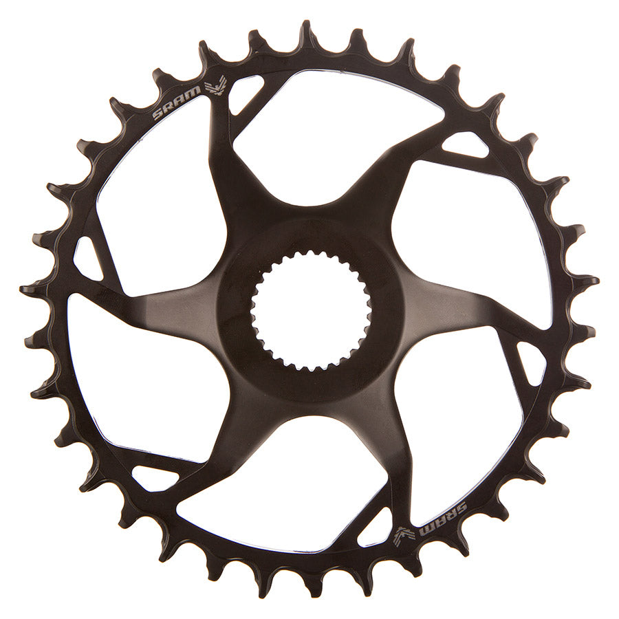SRAM Bosch DU38 T-Type chainrings for 36-speed bikes, steel black with 12 BCD direct mount compatible with Bosch DU38 system