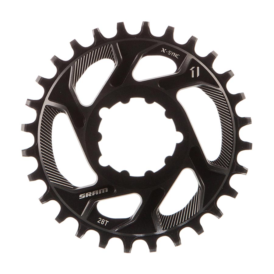 Black SRAM X-Sync Direct Mount 26-tooth chainring for single-speed bikes, made of aluminum with 6mm mounting for 11-speed chains.